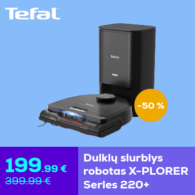 Tefal dulkių siurblys robotas X-PLORER Series 220+ –50 %