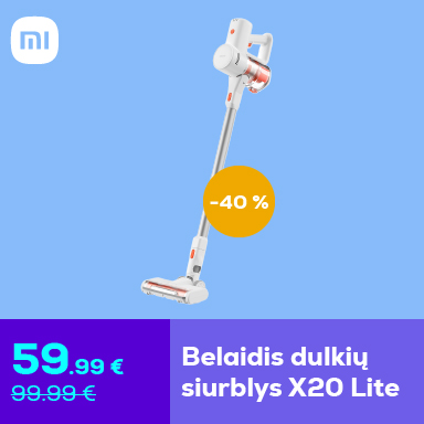 Xiaomi belaidis dulkių siurblys X20 Lite –40 %