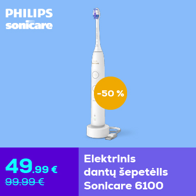 Philips Sonicare 6100 elektrinis dantų šepetėlis –50 %